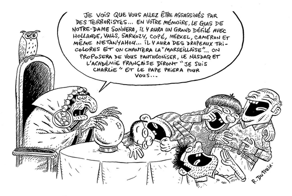 MinistereDeLArt's tweet photo. #JeSuisCharlie Ce dessin de R. Dutreix pour @LeFluideGlacial est formidable... http://t.co/5XVsWZC789
