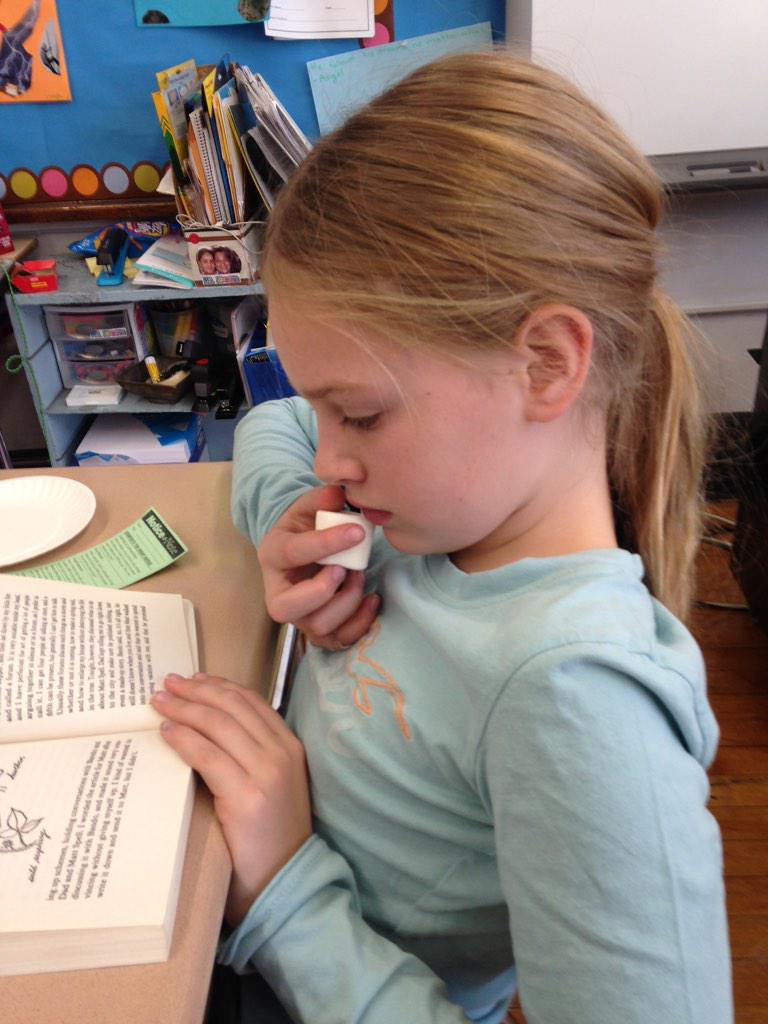 Ms_vanDoren's tweet photo. Does smelling the marshmallow count? #ManagingImpulsivity http://t.co/woAASsFV7R