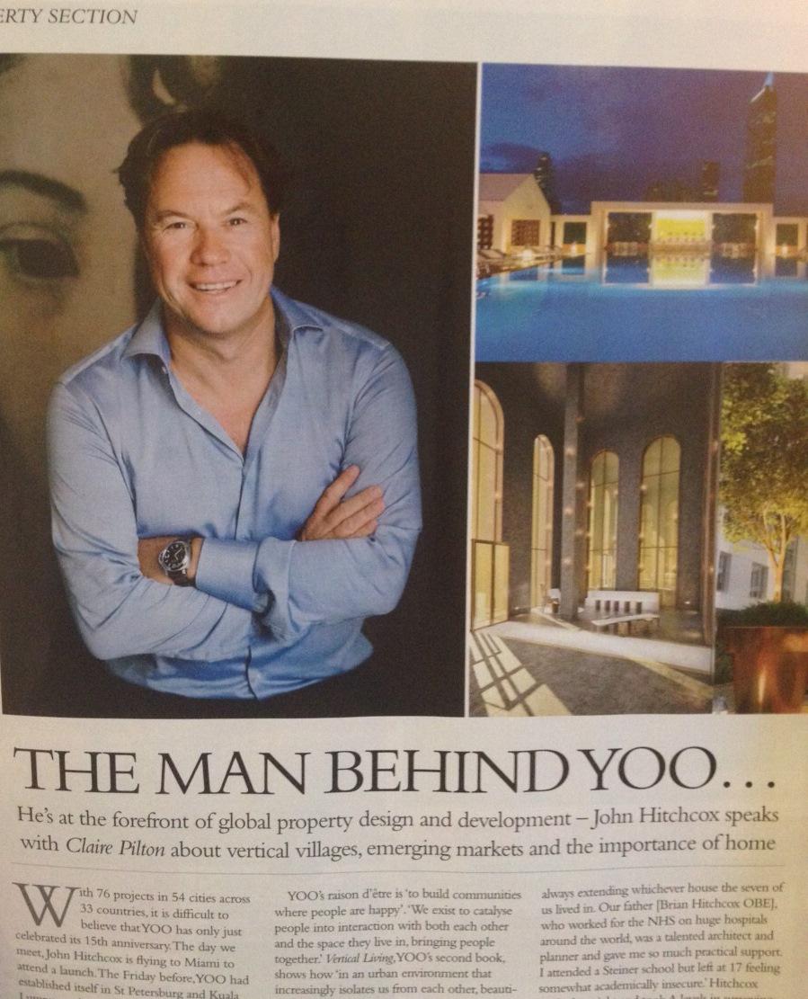 yooworldwide's tweet photo. Our @JohnHitchcox so enjoyed chatting to #ClarePilton in @BritishVogue all about #BrandedLiving &amp; #VerticalVillages http://t.co/VK0ocUIUTu
