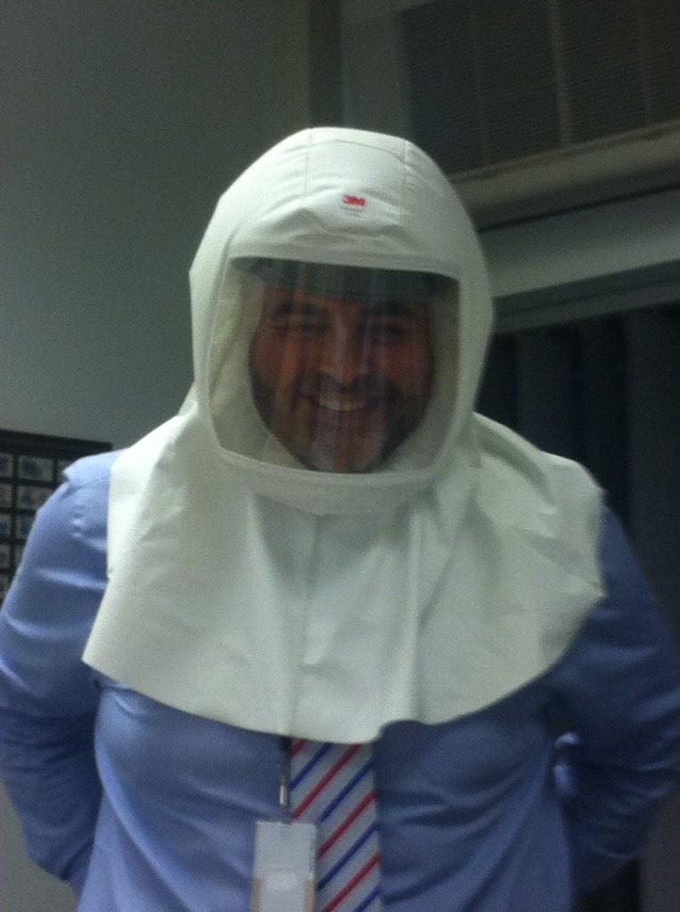 BruceStroud's tweet photo. @SimonSafety , Simon Ashton sporting a 3M Powered And Supplied Air Respirator on 3M Champion Training http://t.co/deA47WpjIt
