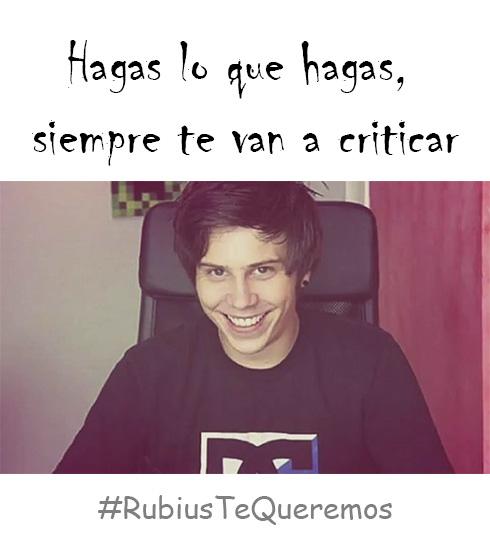 KareenIvana's tweet photo. Siempre van a buscar algo para criticarte.No dejes de hacer lo que te gusta por eso..  #RubiusTeQueremos 💪 http://t.co/Njelqf54Qp