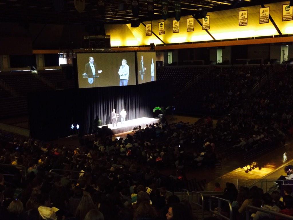 lipscomb's tweet photo. The Lipscomb community comes together to worship at The Gathering this morning. #BisonCommunity http://t.co/eZMcv8ftuT