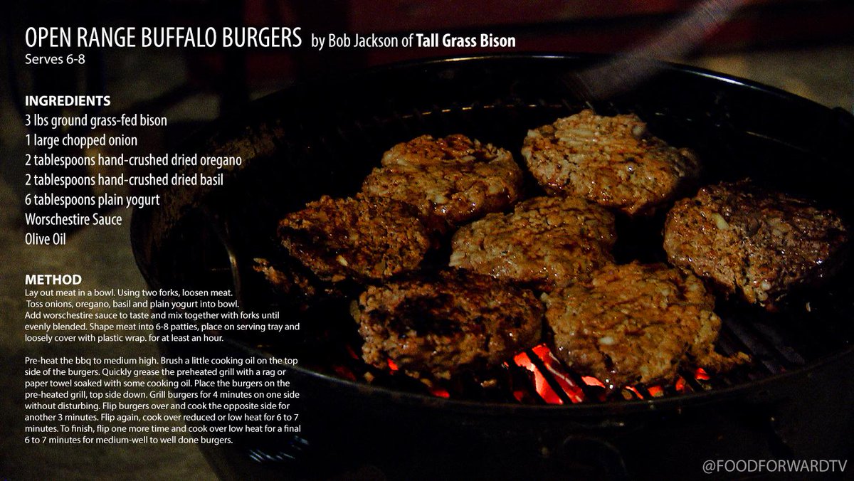 Here's Bob Jackson's personal recipe for homemade buffalo burgers: