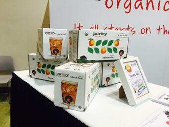 GiffBrown's tweet photo. #Purity Organic leading the way in #packaging innovation! 5 Liters of Organic Peach Tea screams convenience! http://t.co/HZzEI0FA8G