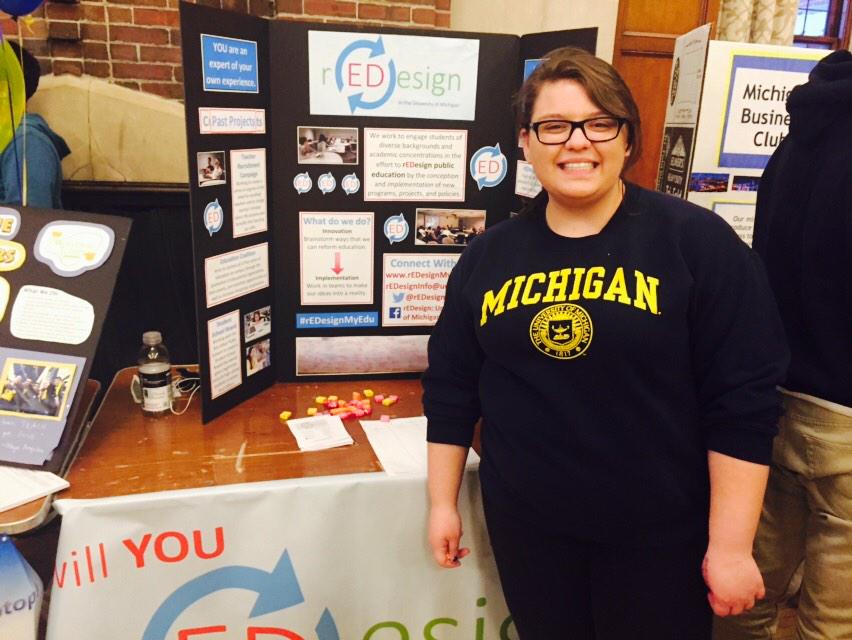 Come visit Danielle repping rEDesign in the Rogel ballroom at Winterfest!