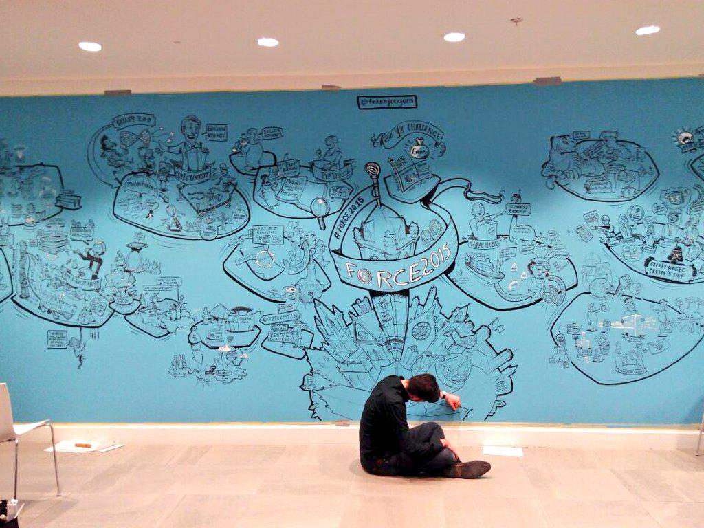 megustalaidea's tweet image. Un corresponsal improvisado nos envía esta maravilla del #FORCE2015

#diseño #mural #inspiración