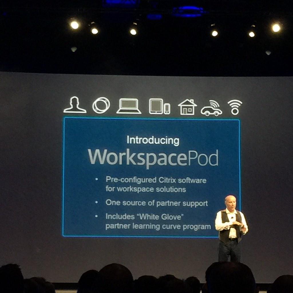 IgorFinkel20's tweet photo. #workspacePod announced at #CitrixSummit http://t.co/8QuRQeZBSR
