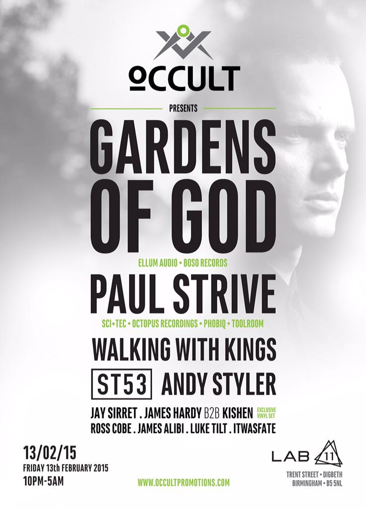 occultpromo's tweet photo. #Occult Are Proud 2 Announce their 1st Headline act for 2015 @gardensofgod @paulstrive @TicketSellers @Lab11venue :-) http://t.co/P7QhbFOCRS