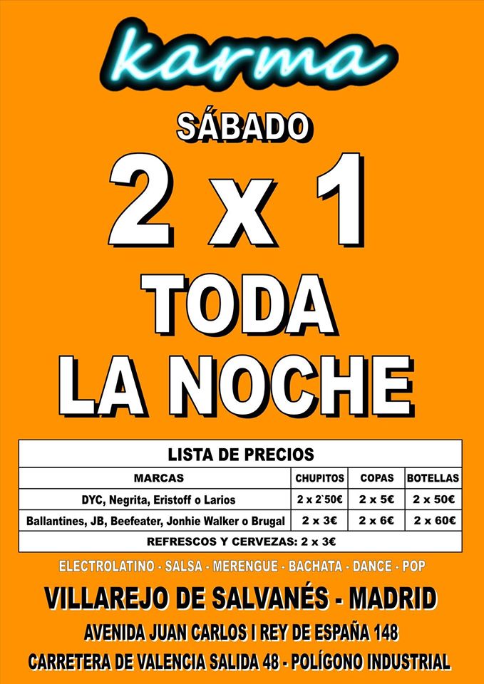 Cuesta de Enero?
En Karma 2x1 EN TODO Y TODA LA NOCHE.
Con el mejor Electrolatino, Salsa, Merengue, Bachata; Dance...