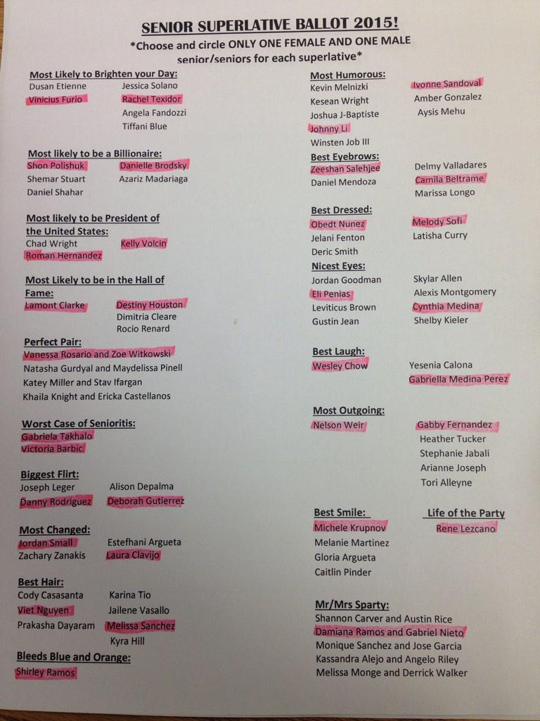 hhhsyearbook's tweet photo. your senior superlative winners!!! 🔷🔶🔷🔶 http://t.co/FEO8XWNK2U