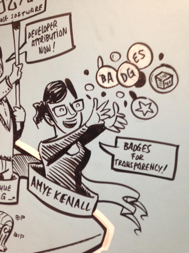opentechmatt's tweet image. Hey the #Force2015 artists did a pretty nice job on your badge talk @AmyeKenall :-)