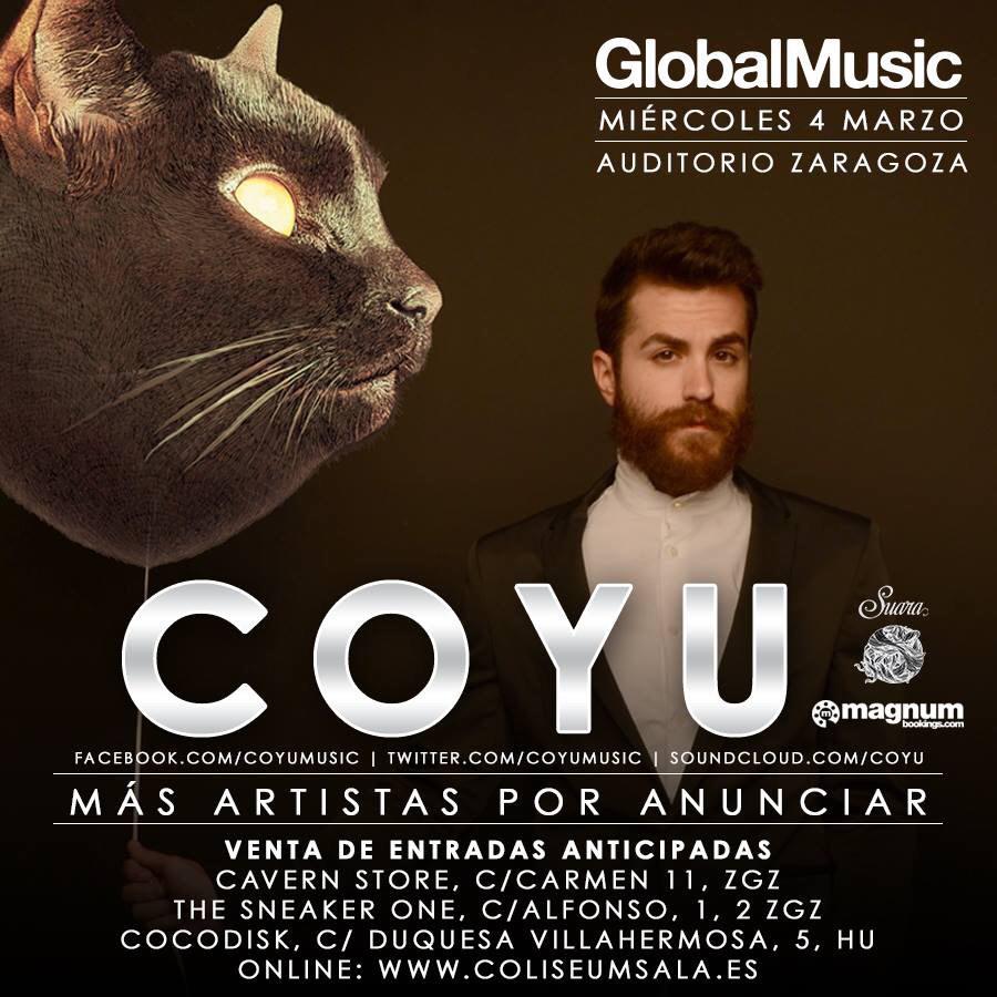 GlobalMusicZgz's tweet photo. @coyumusic estará en @GlobalMusicZgz #technomarzada 4 de Marzo | Auditorio de Zaragoza http://t.co/JoqHESKjhe