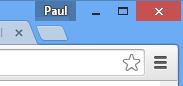 PaulMaraIreland's tweet photo. Google Chrome is showing my name (username) at the top right corner of the browser #GoogleChrome #Google #UserMenu http://t.co/USmI4rkDEj