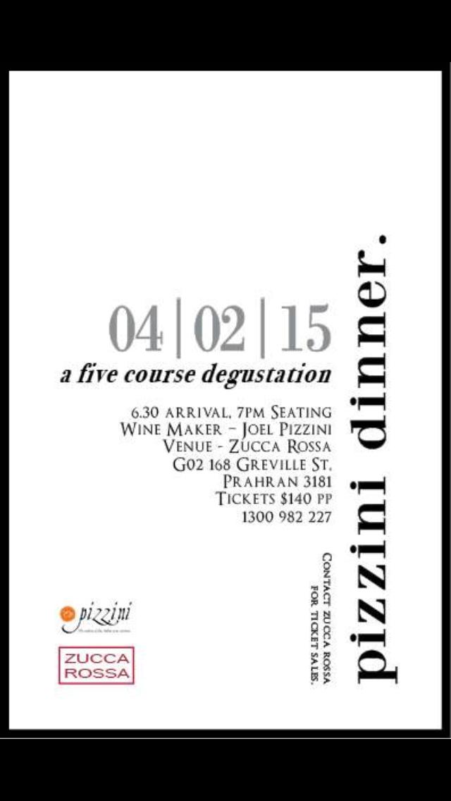 PrimeWinesVic's tweet photo. Looking forward to this 5 course degustation dinner hosted by Joel @PizziniWines @ZUCCA_ROSSA join us! $140pp http://t.co/VkiNV3A9Wu