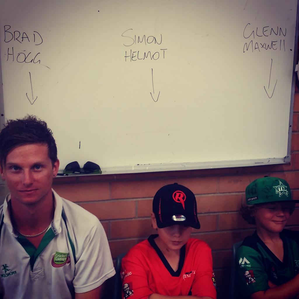 Despite rain still had a great day <a href="/cricketcamps/">Cricket Camps</a> with some celebrity heads. communitycamps.com.au