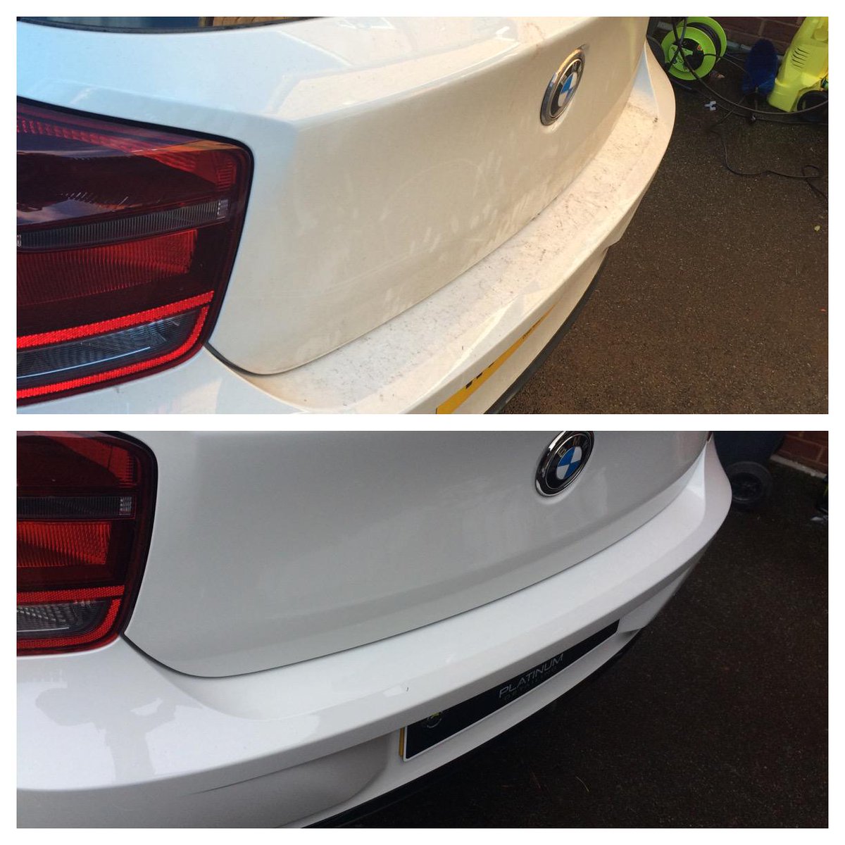 PlatDetailSW's tweet image. The second BMW was in particularly bad shape on the exterior, here are a couple of comparison shots...