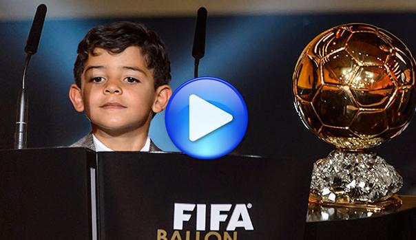 Así presentó Cristiano Ronaldo a su hijo a Messi ¡espectacular! goo.gl/8dZ0Kt #HalaMadrid