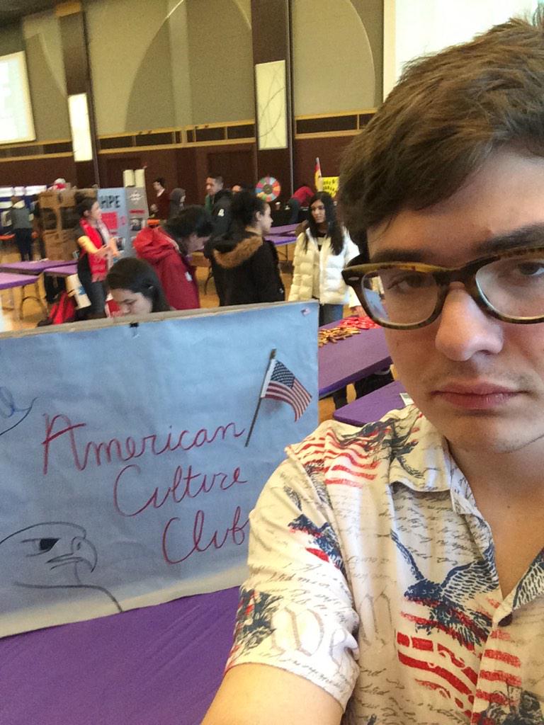 Come check out the American Culture Club at the spring involvement fair in the union!!! My smiling face will b there
