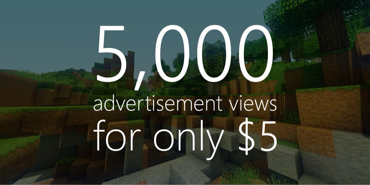 adbolt's tweet photo. 5,000 advertisement views from Minecraft players for only $5. https://t.co/SiKekx159n http://t.co/11deGlgxi4
