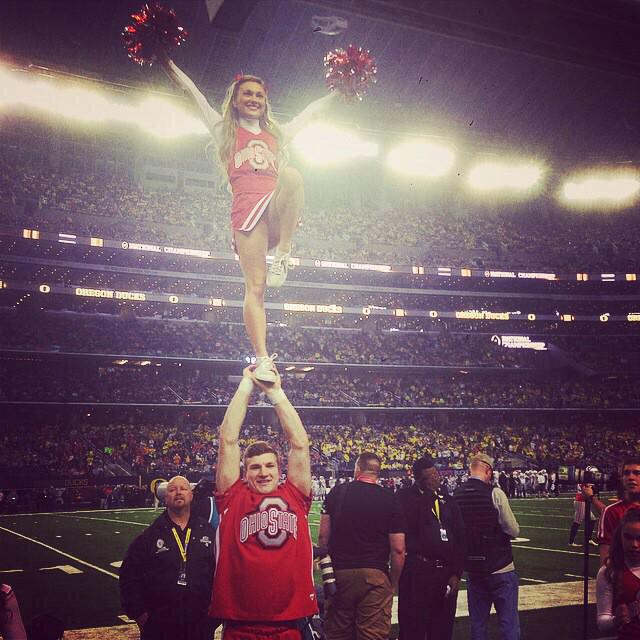 collegecheer2's tweet photo. The Ohio State University @TaylorRudy11 http://t.co/aUIwD07RQO