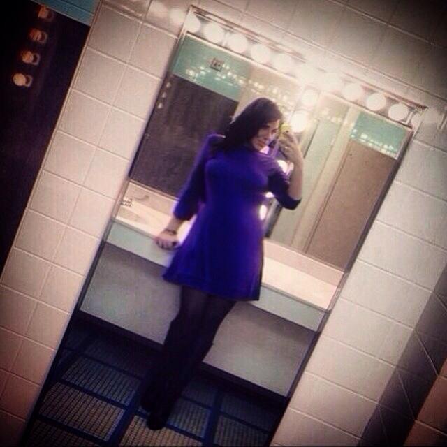 KyMeyerTunedIn's tweet photo. 💙💜 Is this dress blue or purple... Or burple? Lol Debating it in the newsroom all day. Whaddya think? #ColorConundrum http://t.co/FlrO9czHEC