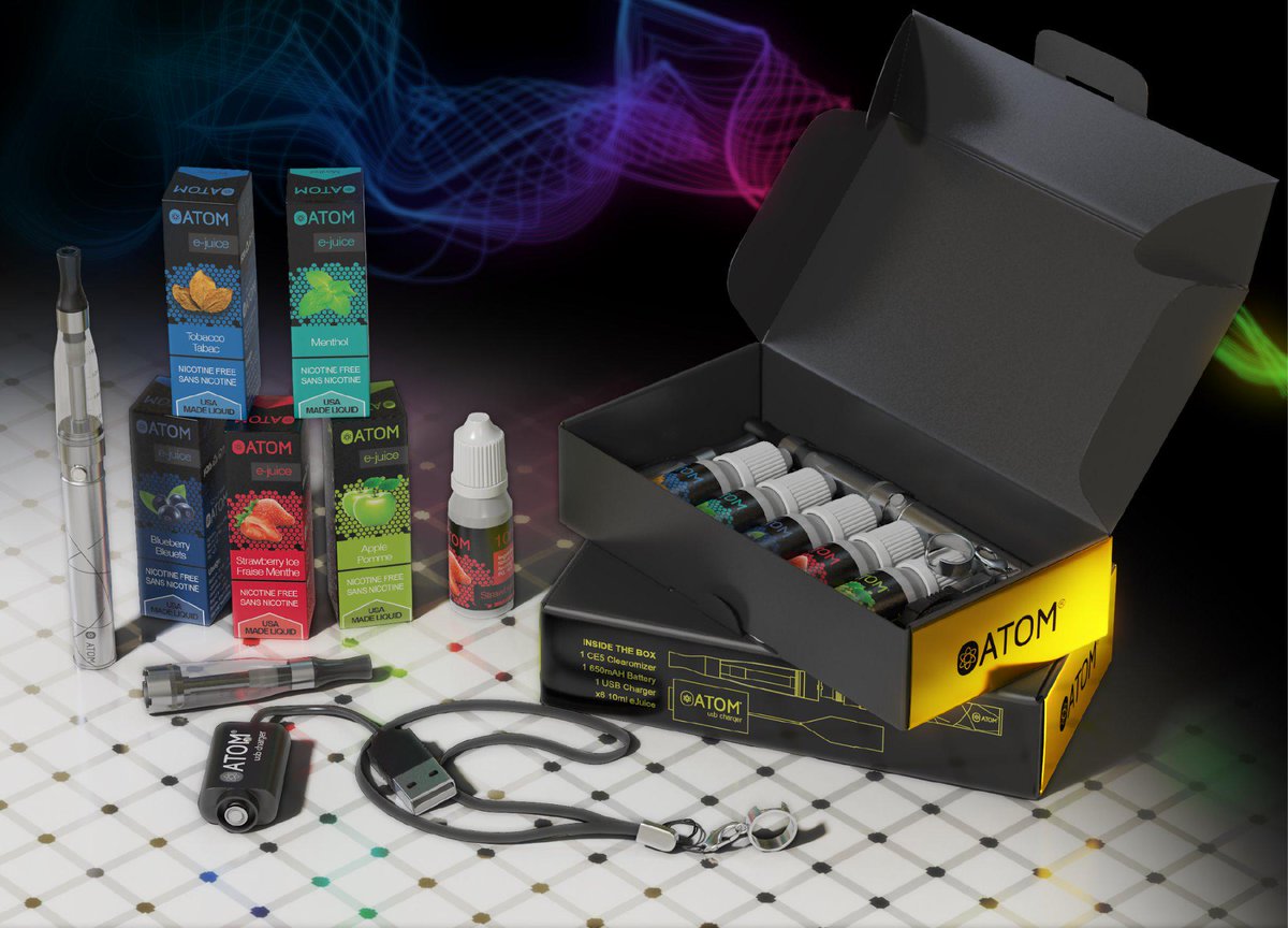 Atom_Vapes's tweet photo. Atom #eGo Bumper Pack with premium #USAliquid
#VAPE #vapehappy http://t.co/WqEhtwKYnC