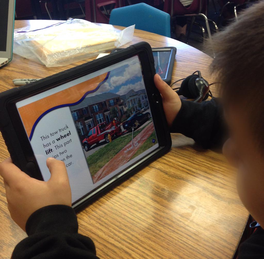 A student in <a href="/MrsTs_1stGrade/">1st Grade w/MrsT</a> was excited to find a book on tow trucks, his dad's a tow truck driver! @EpicKidsBooks