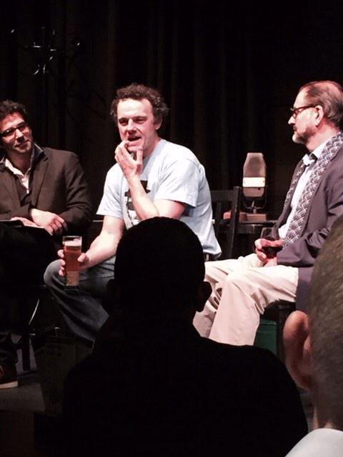 Denisesilvey's tweet photo. Q &amp; A after @1mandylan tonight @St_JamesStudio @St_JamesTheatre with @jamesalbrecht01 @Rhodrimiles Gareth Armstrong http://t.co/qMcK3n3vKz