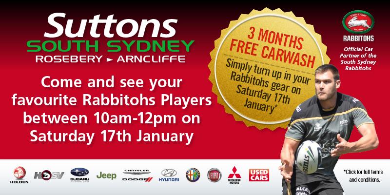 The Rabbitohs will be at <a href="/suttonssouthsyd/">Suttons South Sydney</a> this Saturday! Click here: bit.ly/1C4hhsX #GoRabbitohs