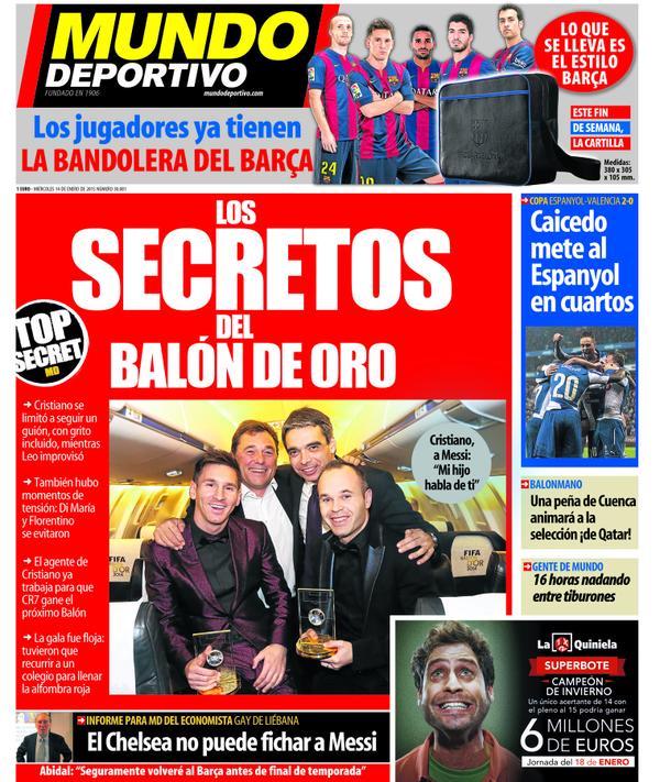 FutboolFichajes's tweet photo. Si leen toda la portada de @mundodeportivo van a ver que esto no es periodismo. Es un mundo de envidia y rencor. http://t.co/EuzgS5BGnb