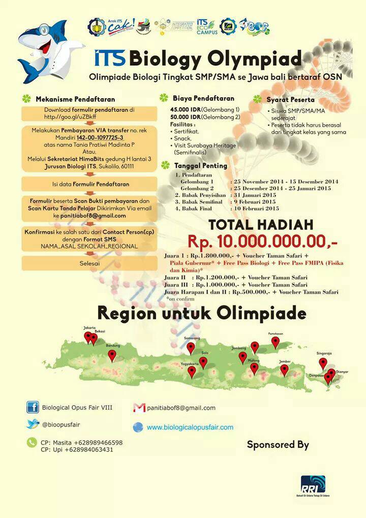 nikitadannsw's tweet photo. Hai @sman27bdg16 yuk daftar BOF 8 :) cek twitter kami @BIOOPUSFAIR hadiahnya Free Pass Biologi ITS lhooo!!!! http://t.co/xhRcZXjqPs