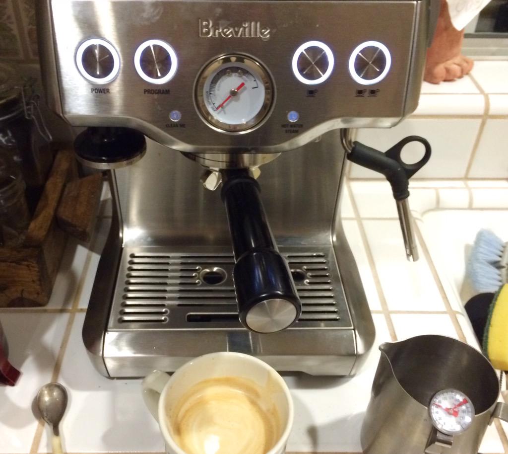 Coffee art is not easy.  Home barista style.