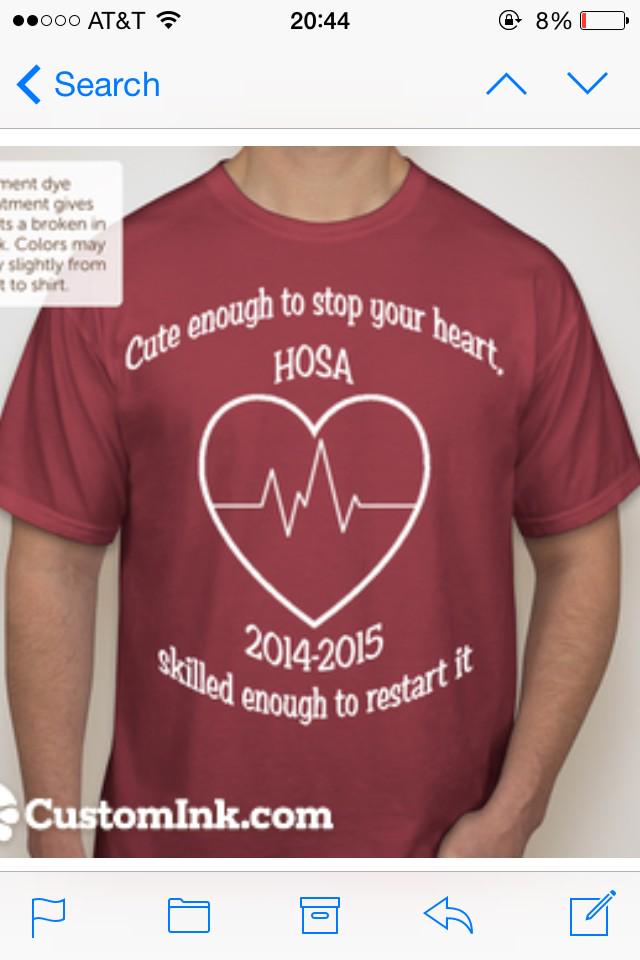 Melaine Adams on Twitter "HOSA shirts are for sale! They are 13 and