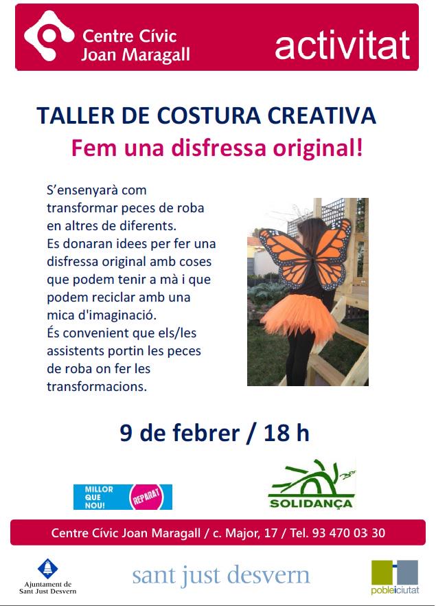 Solidanca's tweet photo. Taller de Costura Creativa a Sant Just . Dissenya una Disfressa Original!!! @santjustcat @millorquenou @residuscat http://t.co/Wwqva6w4Mj