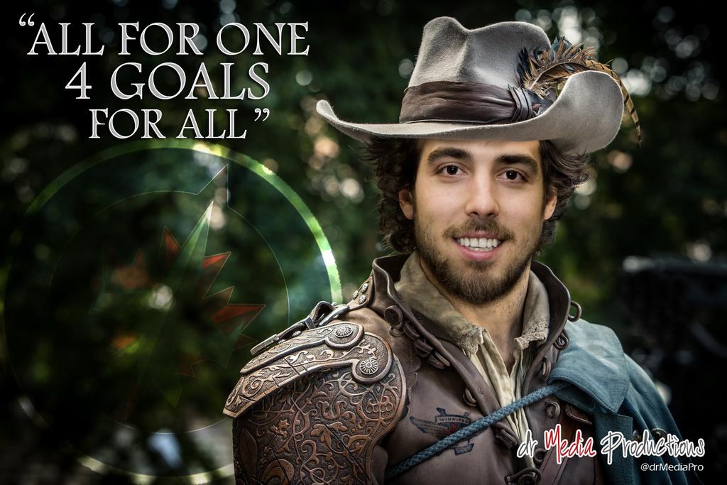 drMediaPro's tweet photo. In honor of the 4 goal night by our Musketeer, Mathieu Perreault: All for one, 4 goals for all #DoItForGail #GoJetsGo http://t.co/AH69DuNdfT