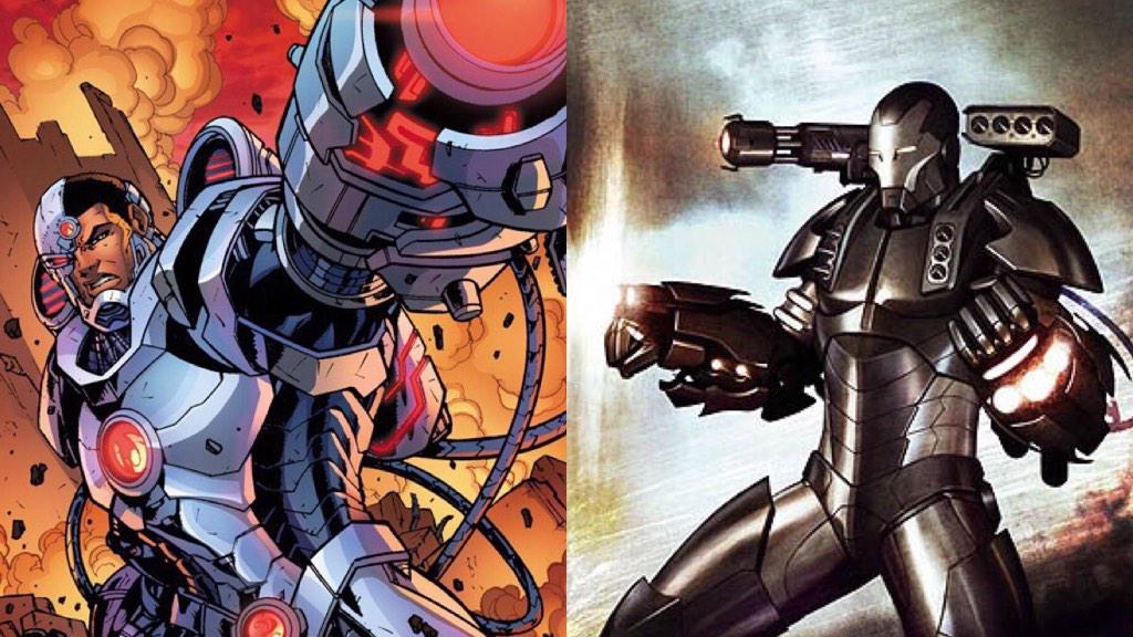 BATTLE OF THE DAY: 
RT for CYBORG
FAV for WAR MACHINE