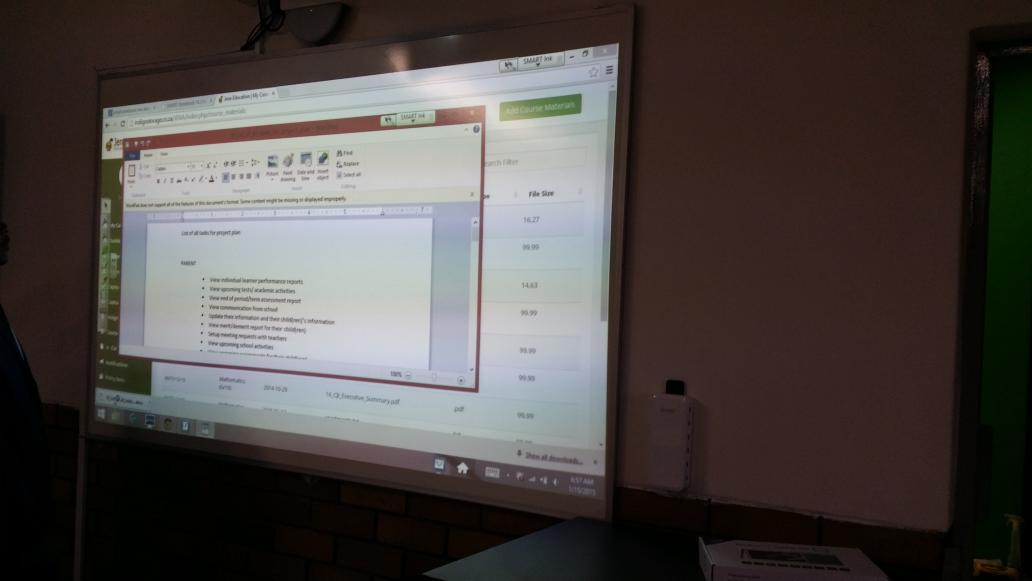 The new modern digital "chalkboard" at Boitumelong Secondary School #BigSwitchOn