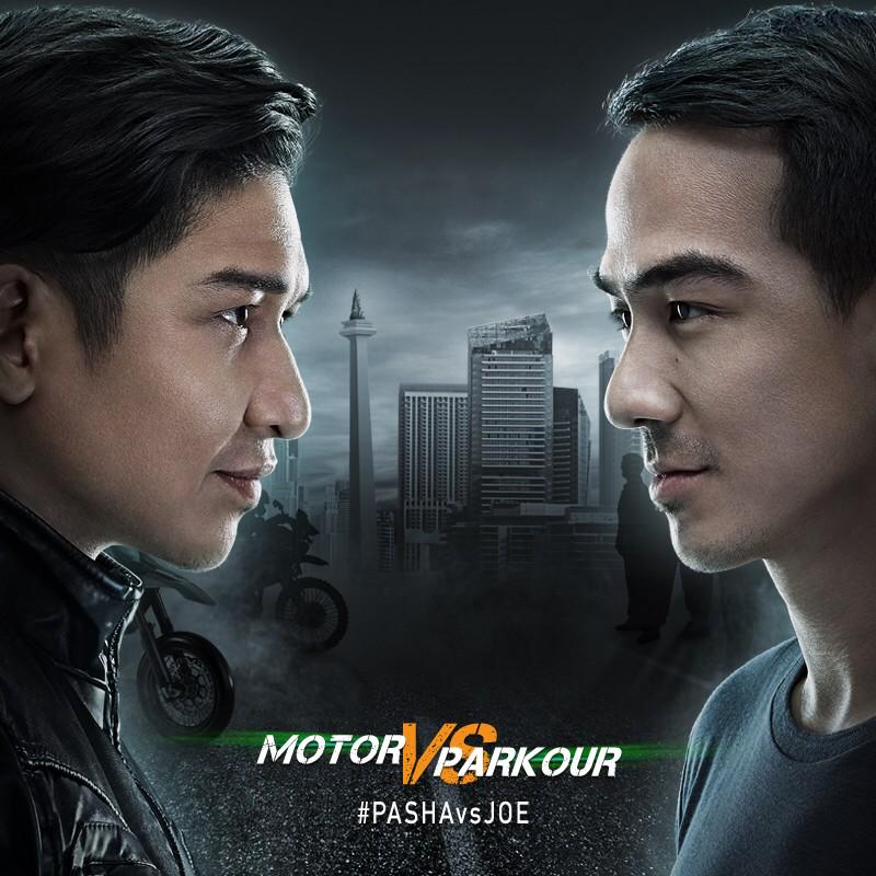 pashaofficial_'s tweet photo. #TeamPasha kasih gw masukan, apa yg mnurut kalian bisa bikin motor menang lawan parkour-nya @Joe_Taslim #PASHAvsJOE http://t.co/AWqK8Yfv8U