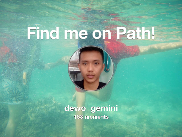 dewo8's tweet photo. I've shared 168 memories with my friends on #Path - see them now at http://t.co/gkzUDviLHA! #thepersonalnetwork http://t.co/YGHKd31lCk