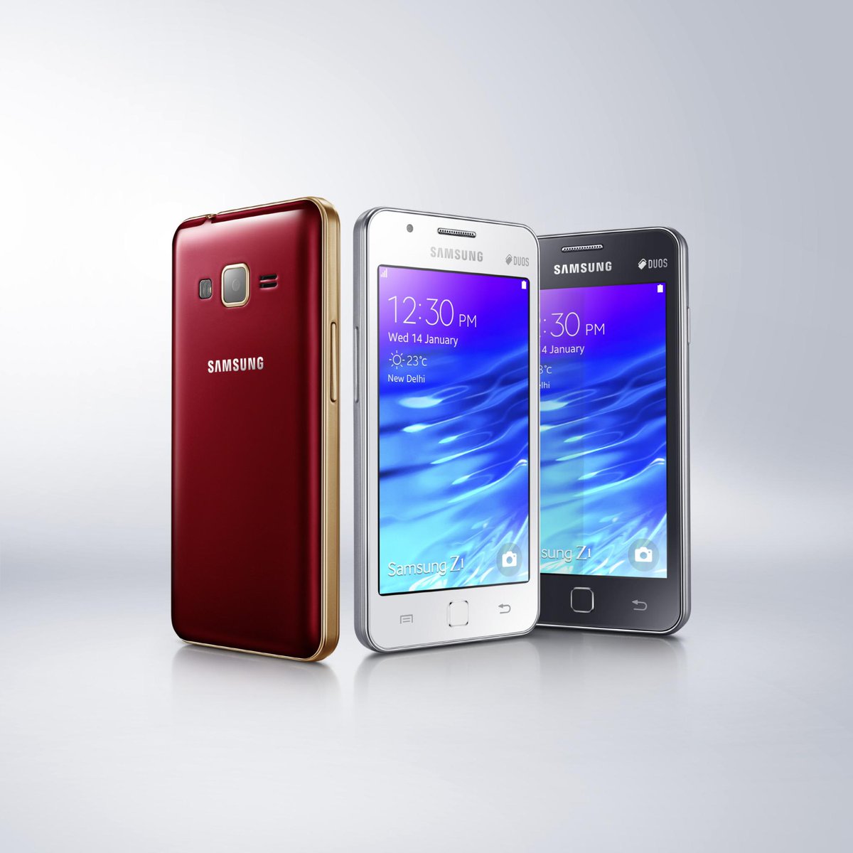 Samsung's tweet image. #Samsung unveils #SamsungZ1, the first #Tizen powered smartphone for Indian consumers bit.ly/1CiDdB2
