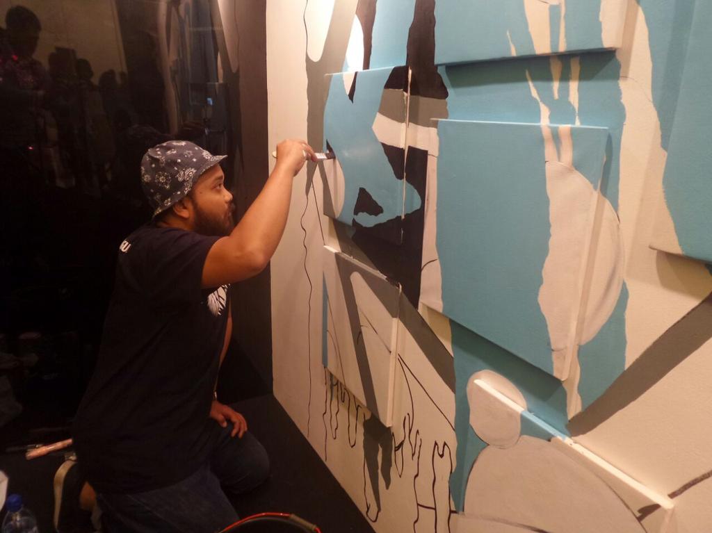 samsungID's tweet photo. Saat ini para mural artis sedang mengerjakan karyanya masing-masing. #Note4Art http://t.co/yohB4ariys