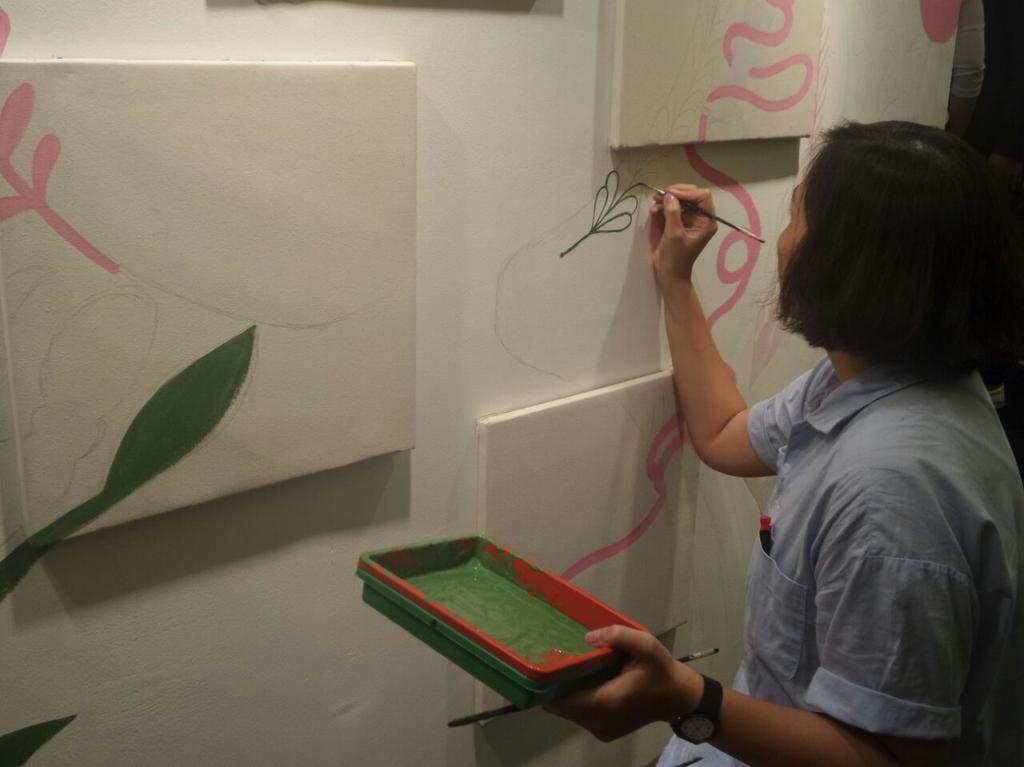 samsungID's tweet photo. Saat ini para mural artis sedang mengerjakan karyanya masing-masing. #Note4Art http://t.co/yohB4ariys