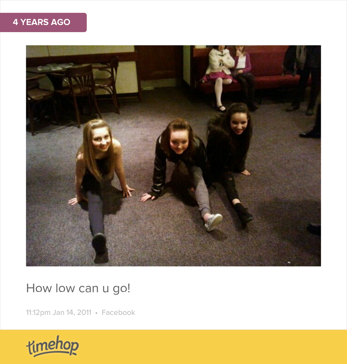 4 years ago today it was the first ever Freak Dance show. cant believe how tiny Beth, Paige and Aneesa look :) x