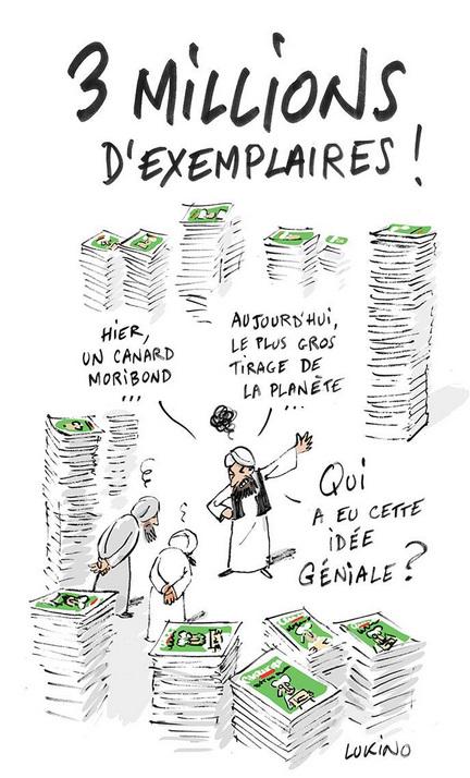 FlorianP123's tweet photo. Très bon ! "Hier un canard Moribond, aujourd'hui le plus gros tirage de la planète, QUI a eu cette idée géniale ?" http://t.co/l6BB3tUvoJ