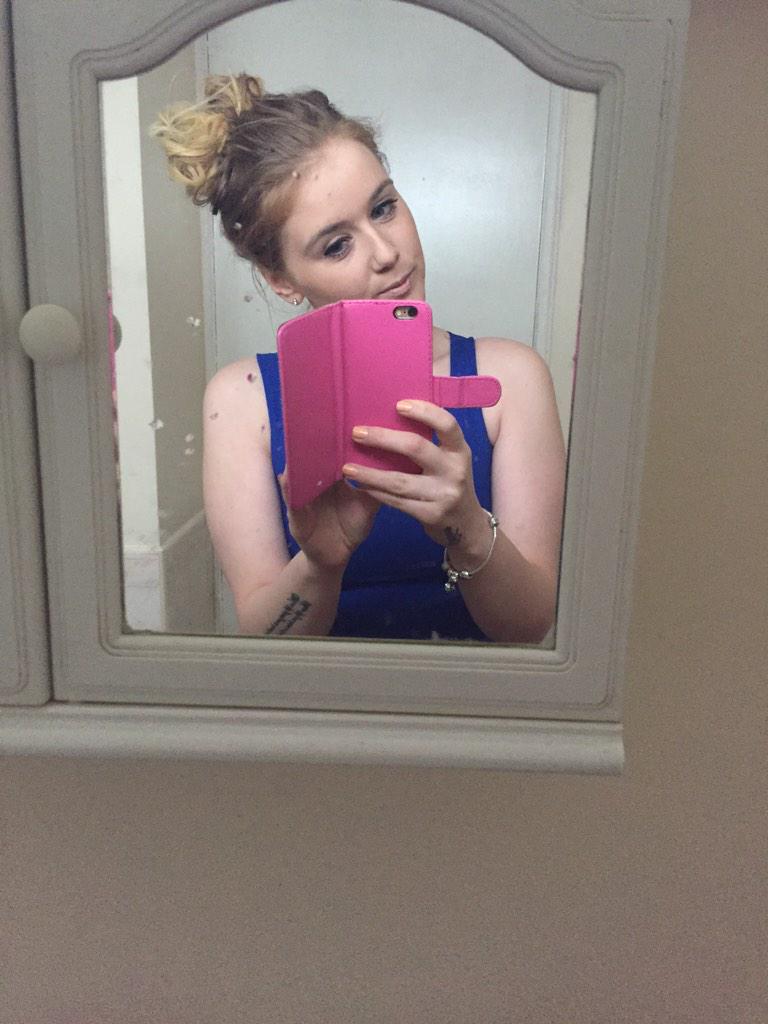 #no #filter #feeling #blue #blonde #new #dress #blue #eyes #pandora #tattoos #iPhone6 😂💙👯📱