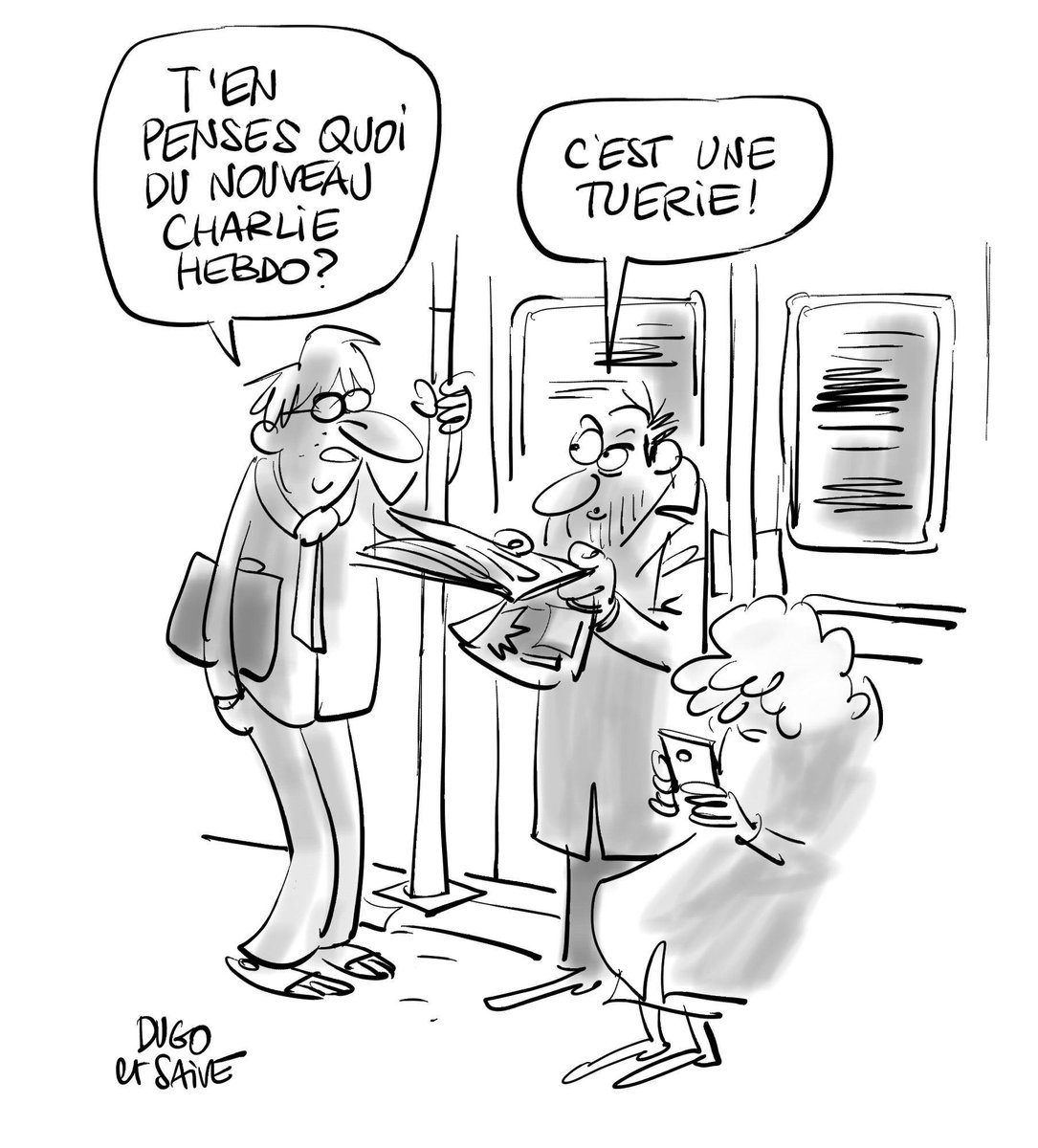 Nicolas_Anspach's tweet image. #Dugomier et #Saive ont leur avis sur le dernier #CharlieHebdo #JesuisCharlie. @bamboo_edition