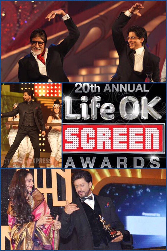 SRKFC65's tweet photo. Watch #LifeOKScreenAwards On 2015 Jan 25- 8:00 PM IST at @LifeOKTV.Shah Rukh Khan ( @iamsrk ) Will Host The Show. http://t.co/Dorab118nl