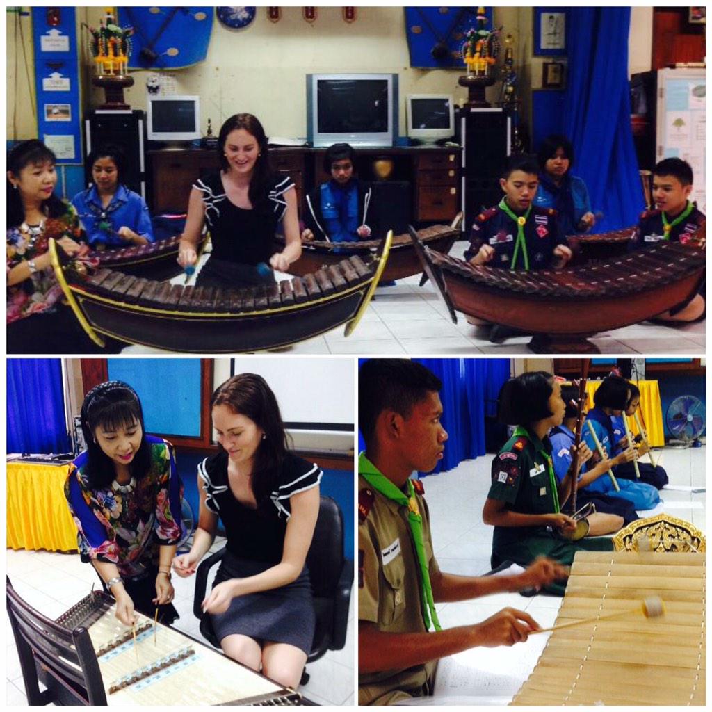 jacintaevans369's tweet photo. Today it was the students turn! They taught me how to play some Thai instruments! @AsiaEducation #bridgeproject http://t.co/LPpj9btwP6
