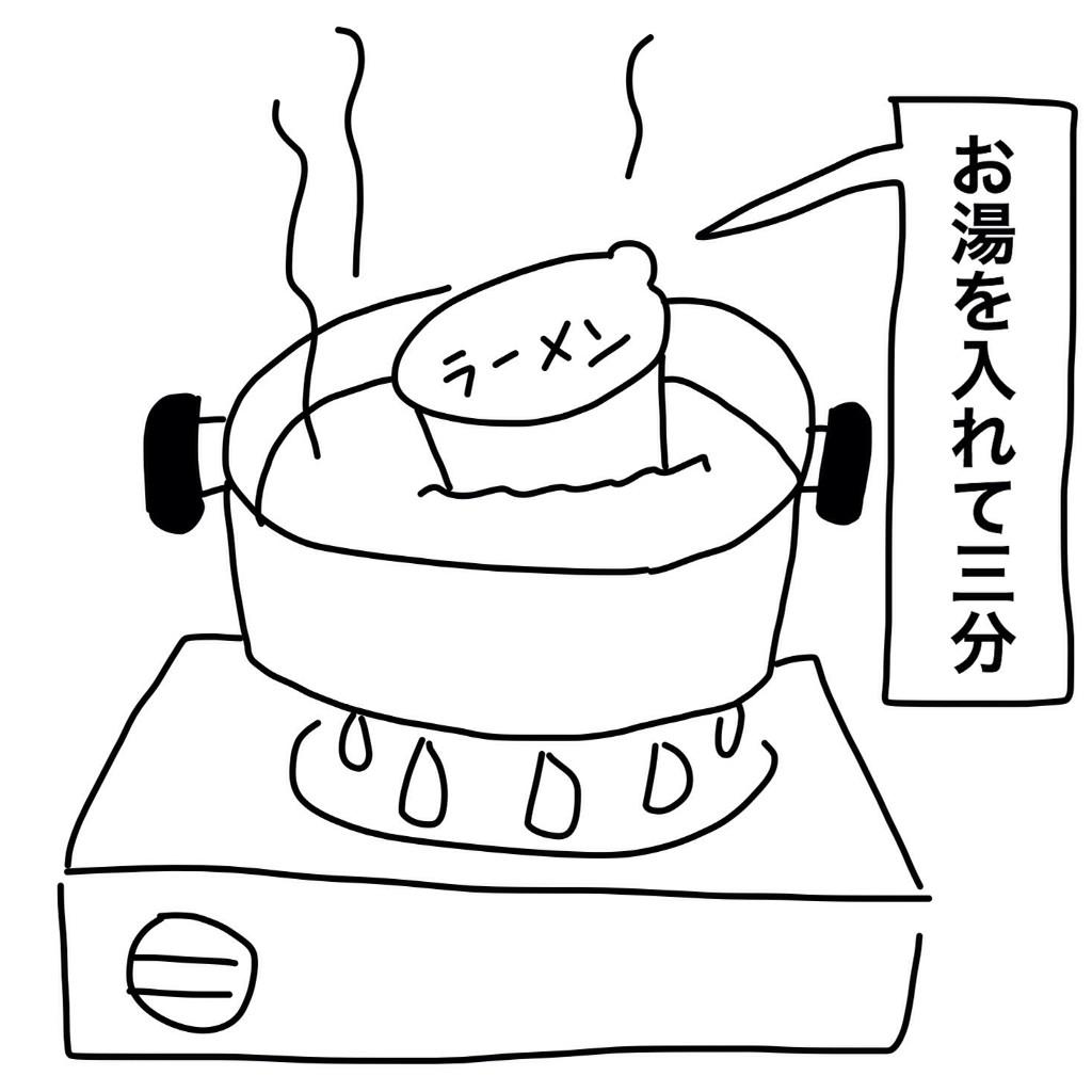 お湯「に」入れて三分と思ってる人 