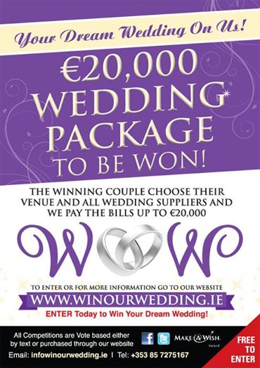 MayoAtAClick's tweet photo. Fantastic prize ladies and gents, be crazy not to enter #competition #freewedding http://t.co/Qo6nK5RNdZ